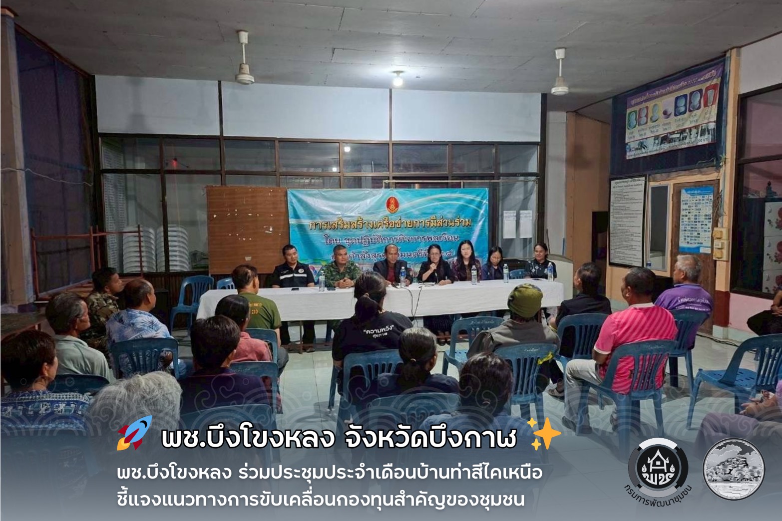 🚀 พช.บึงโขงหลง ร่วมประชุมประจำเดือนบ้านท่าสีไคเหนือ ชี้แจงแนวทางการขับเคลื่อนกองทุนสำคัญของชุมชน ✨