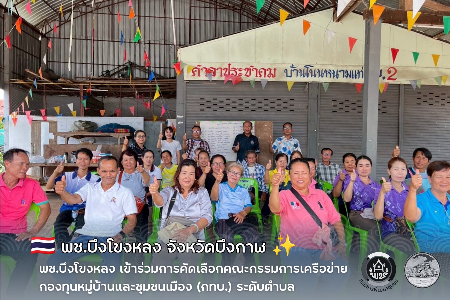 🌟 พช.บึงโขงหลง เข้าร่วมการคัดเลือกคณะกรรมการเครือข่ายกองทุนหมู่บ้านและชุมชนเมือง (กทบ.) ระดับตำบล ✨