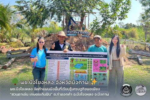 🌳 พช.บึงโขงหลง จัดทำแผนผังพื้นที่เรียนรู้เศรษฐกิจพอเพียง “สวนตาเด่น เกษตรเกินฝัน”
